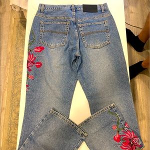 Express Blues Embroidered Jeans